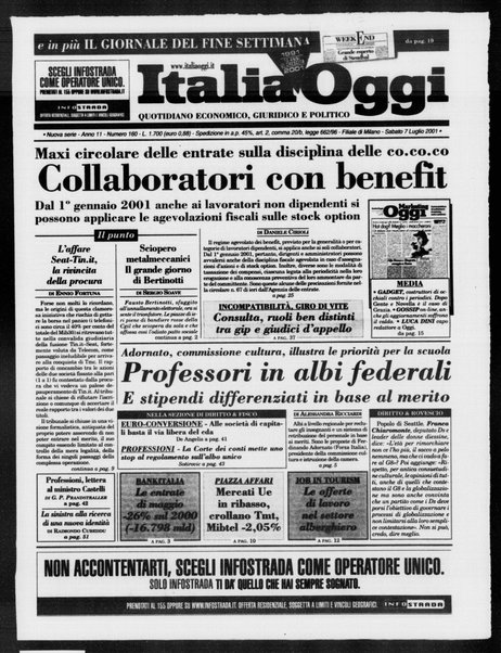 Italia oggi : quotidiano di economia finanza e politica